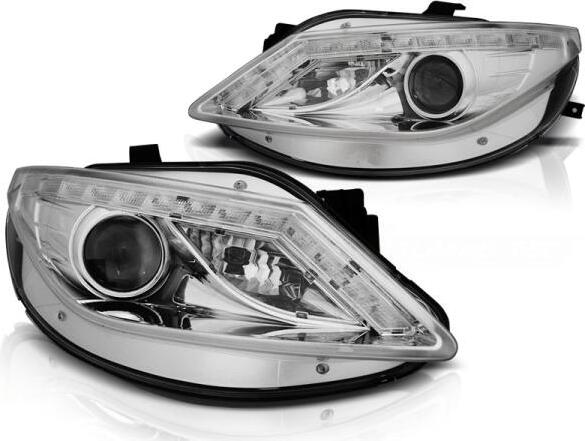 Scheinwerfer LED Tagfahrlicht Optik passend für Seat Ibiza 6J 08-12 Chrom LED Blinker