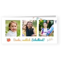 Dankeskarte Einschulung: Girlande Einschulung