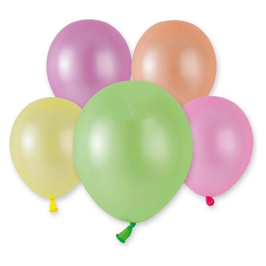 Arpex Pastellfarbene fluoreszierende Luftballons 12,5 cm 100 Stk (100x) (47993386)