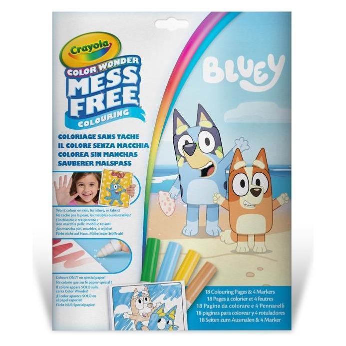 Crayola Coloring Set mit 18 Malvorlagen und 4 Filzstiften ohne Flecken (358-754610)