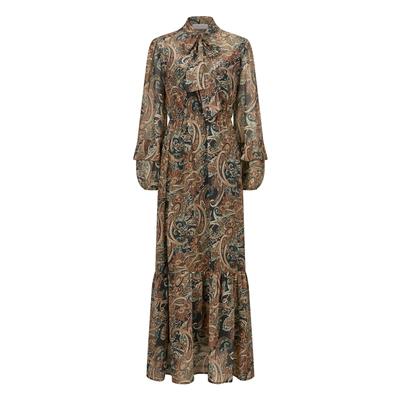 Abendkleid NICOWA "ARIWELA", Damen, Gr. 42, beige paisley, Kleider Abendkleid, weich fließender Chiffon
