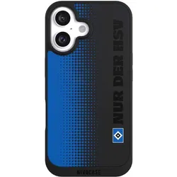 Nivocase Handyhülle für Apple iPhone 16 Hülle NIVOpure Case Schwarz HSV Logo transparent (Apple iPhone 16), Smartphone Hülle, Schwarz, Transparent