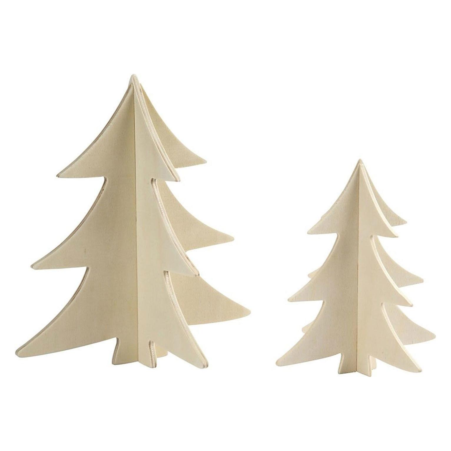 Creativ Company Versier je 3D Houten Kerstbomen, 2st. (5707167871102)