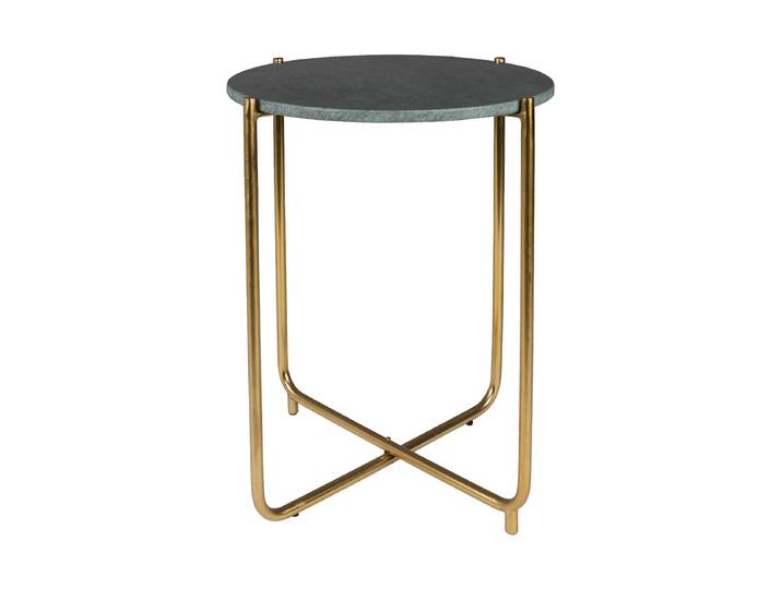 Runder Marmor Beistelltisch „Timpa“ Grün White Label by Bloomingloft