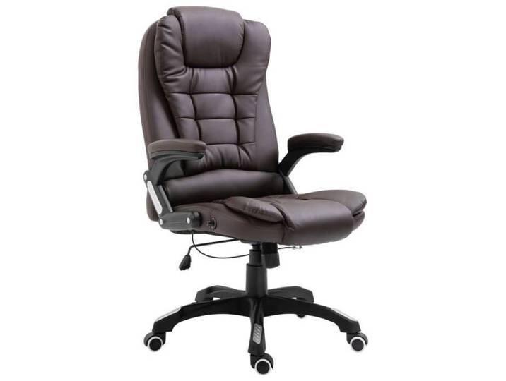 SALE 2026  Chaise pivotante de bureau Brun - Chaise de bureau Marron Similicuir PRO204344745
