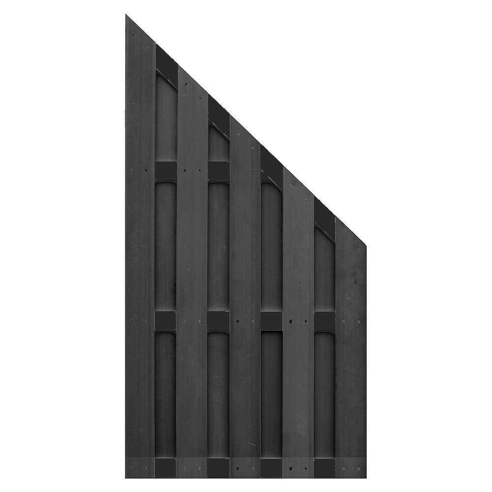 TETZNERJENT EMDEN-Serie Ecke ANTHRAZIT 90x180/90cm, WPC-Bretterzaun 16971243