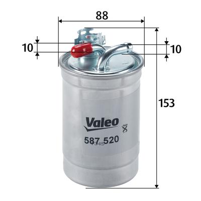 VALEO Kraftstofffilter 587520 Leitungsfilter 160mm für Audi