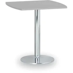 Runder Konferenztisch, Bistrotisch FILIP II, 66x66 cm, verchromtes Metallgestell, graue