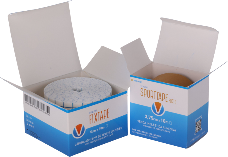 Kit Kinefis ligaduraje técnica McConnell: Ligadura Fix Kinefis (5cm x 10m) + Tape Kinefis (3,8cm x 10m)