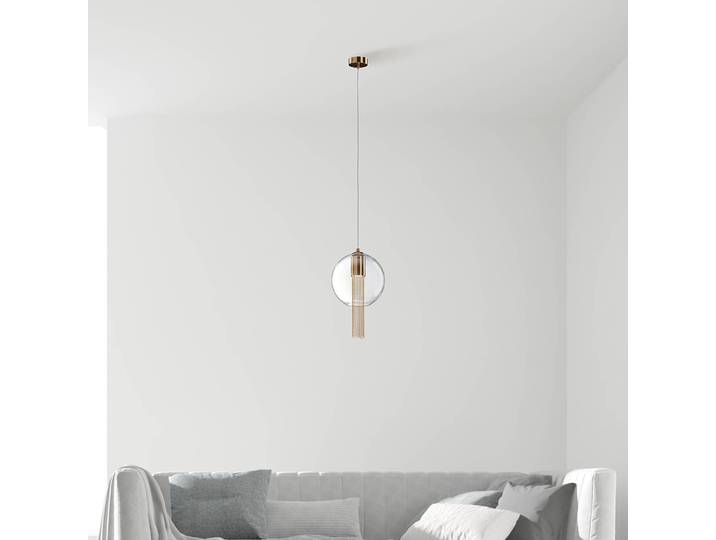 Suspension Flusso - Type B Ø 25cm Laiton Métal mixte / Verre GU10
