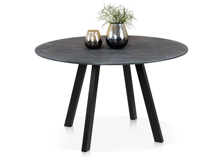 Levent Esstisch rund, Material HPL / Metall, 80 cm