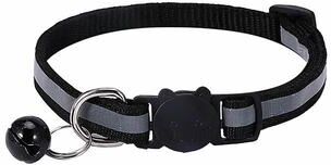 Uplifted Finds High Visibility Reflective Breakaway Safety Cat Collar black 5 Pcs