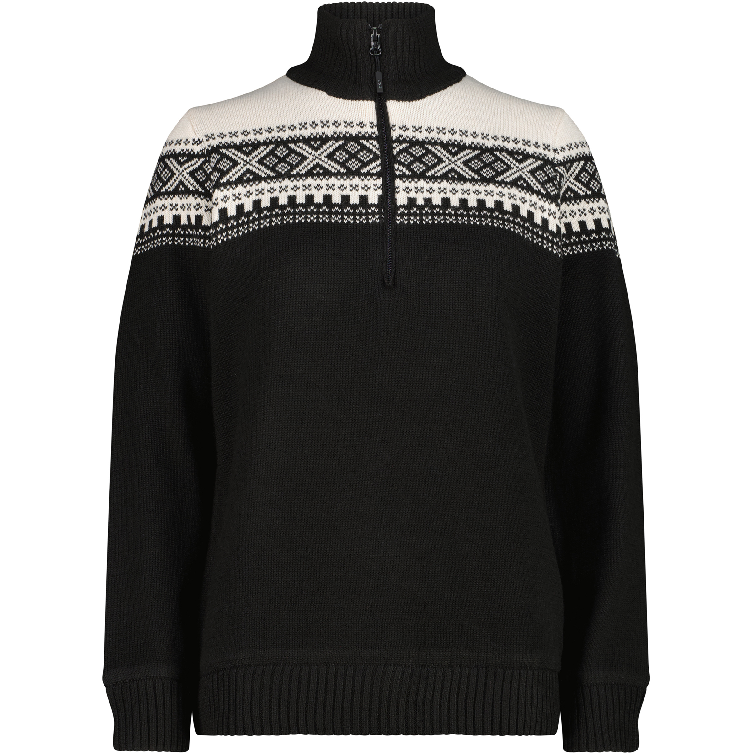 CMP Knitted WP Damen Pullover schwarz Größe XS Trekking Hautfreundlich