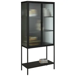 Vitrine Cube in Schwarz