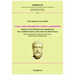Critica dell'apparente e critica apparente, Fachbücher von Ivan Adriano Licciardi