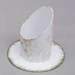 Mega-Leuchter, Langkerzen Kerzenleuchter weiß/gold für Ø 5 cm Kerzen, Taufkerzen, Kommunionkerzen