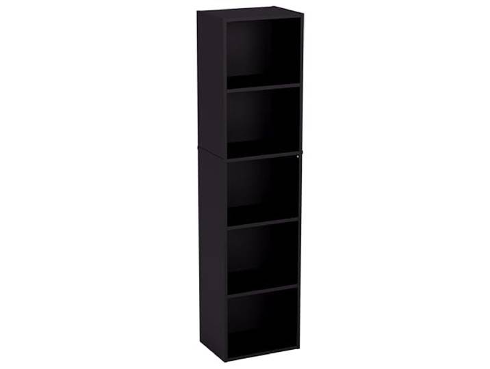 Vida Designs Oxford Cube Bibliothèque\, Hêtre\, Noir\, 5 Tier