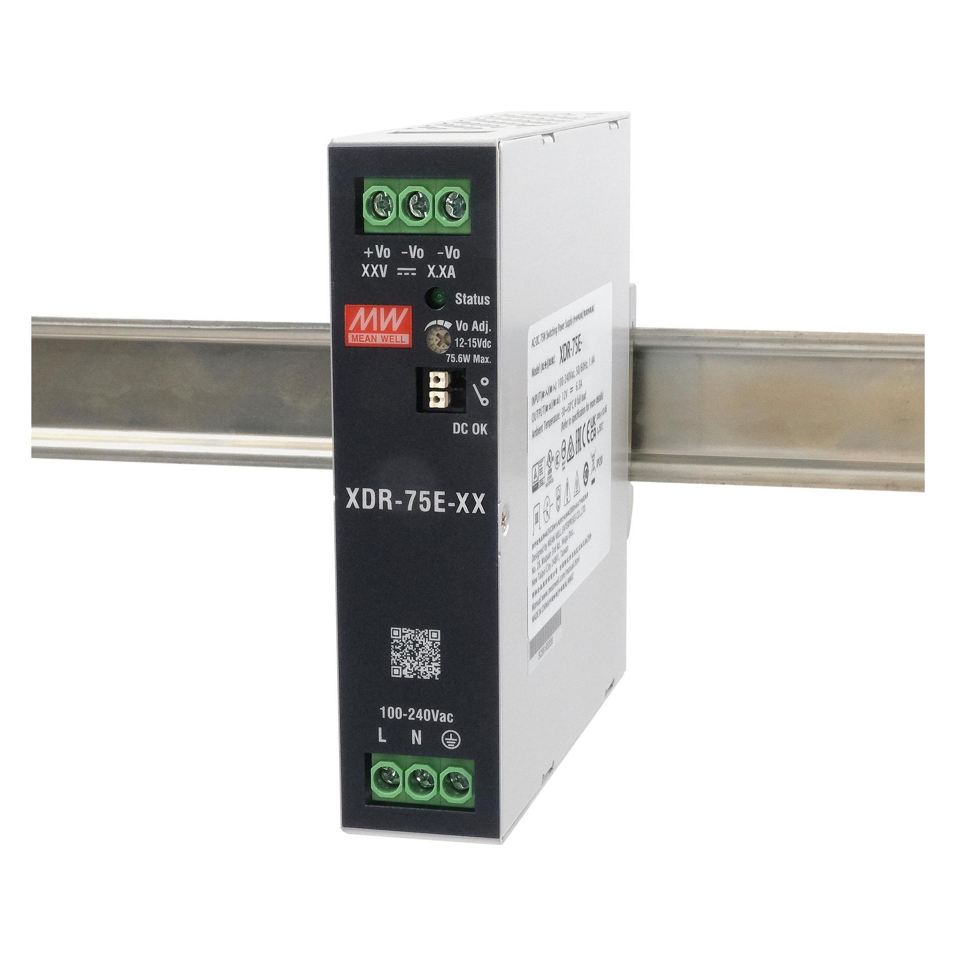 Exsys DIN-Rail Netzteil 24VDC/75W (DC-Stecker) (EX-6940-24)