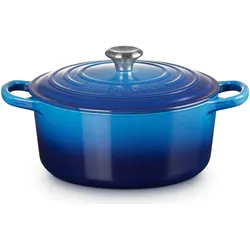 Le Creuset Runder Bräter Signature Ø 22cm - blau