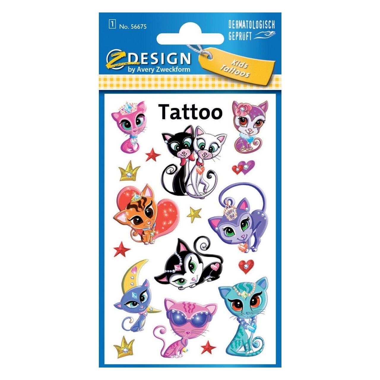 Z-Design Tattoos für Kinder (9 Sticker) (56675)