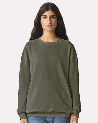 American Apparel RF496 ReFlex Fleece Crewneck Sweatshirt in Lieutenant size Large   Cotton/Polyester Blend