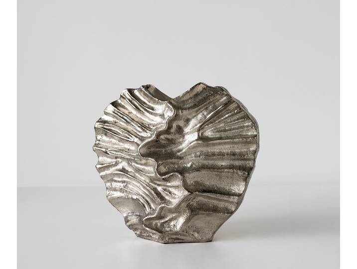 Vase Nerina l47 x P18 x H42 cm Aluminium Platin Fait main