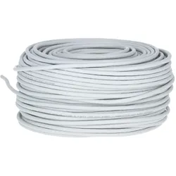 Danicom CAT6 Netzwerkkabel, U/UTP, AWG 24/7 (Flexibel), 100 Meter, Grau, CCA (U/UTP, CAT6, 100 m), Netzwerkkabel