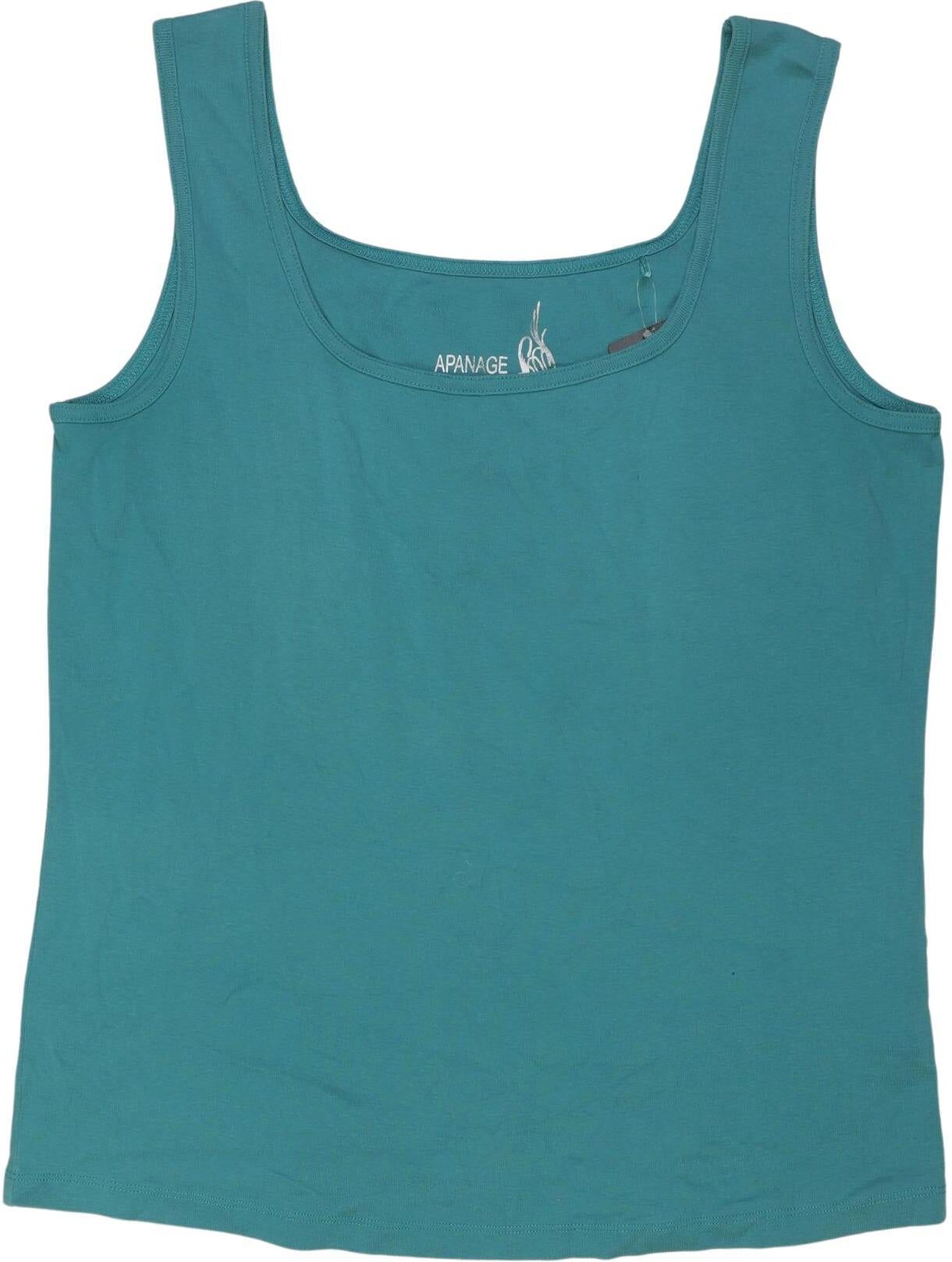 Apanage Damen Top, Türkis, Gr. XL, Baumwolle - Second Hand