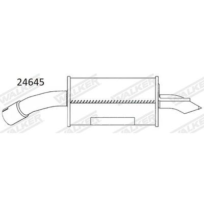 Walker Endschalldämpfer [Hersteller-Nr. 24645] für Saab