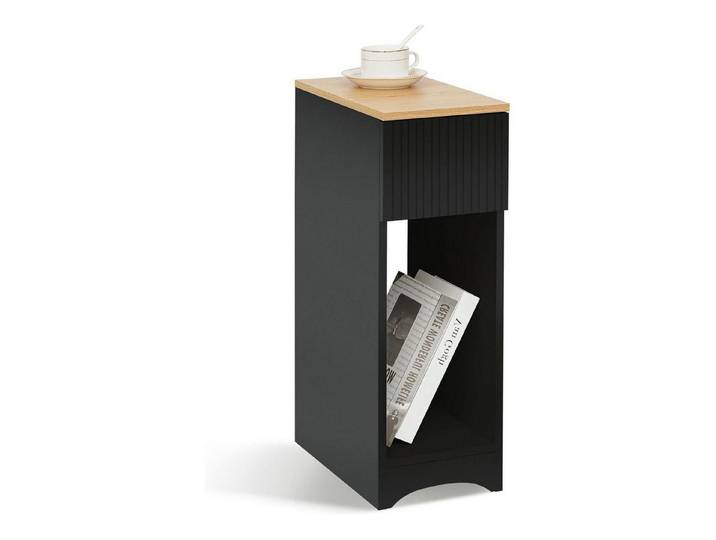 LuxusKollektion Nachttisch Nachttisch Schublade Schwarz 20x35x60cm 1 Nachttisch Schwarz-a