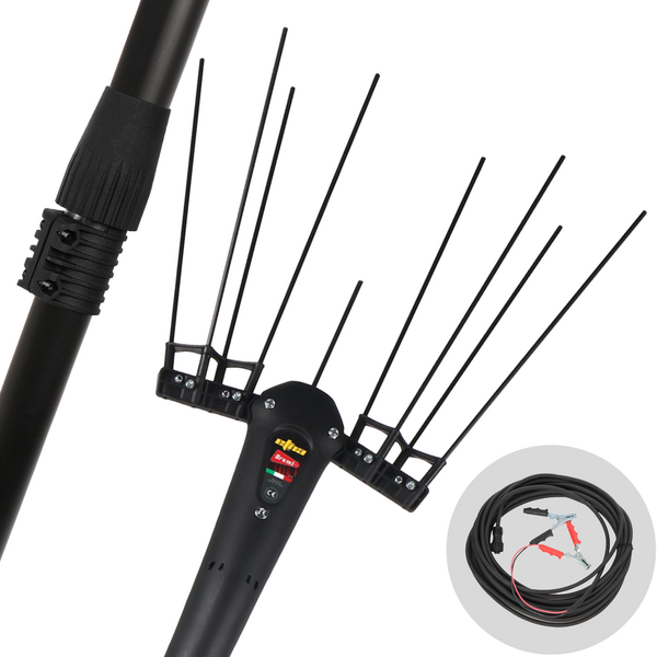 Brumi Etna 12V - Abbacchiatore elettrico 235/320 cm a batteria tipo auto con cavo in dotazione - Asta Telescopica