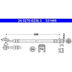 Bremsschlauch ATE 24.5270-0236.3 für Honda Jazz III
