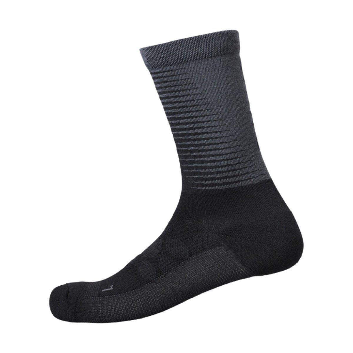 Meias Longas Shimano S-Phyre Merino Preto Cinza, Tamanho S-M (talla : 36-40)