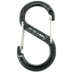 Alu S-Haken mit Sicherung, Alu, 80x40mm schwarz