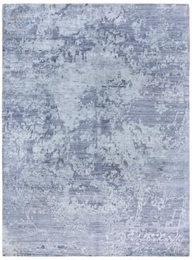 Overton "Modern One-of-a-Kind Hand-Knotted Area Rug, Blue - 9' 0"" x 12' 2"""