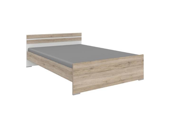 Wimex Joker Bett optional mit 2 Bettschubkästen - Dekor weiß, Eiche Sanremo Nachbildung - 120 x 200 - ohne Zusatzausstattung Modern, Zeitlos