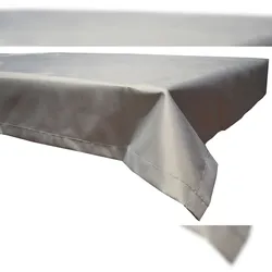 acamp Tischdecke 110x140 cm wasserabweisend mit Windport hellgrau