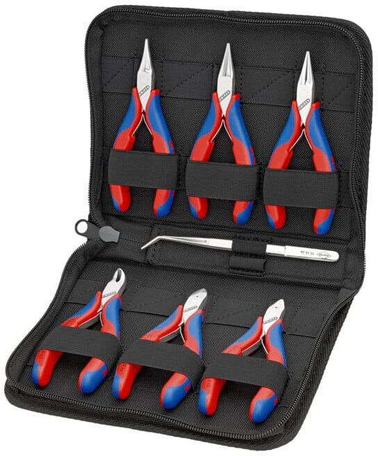 Jeux d'outils pour l’électronique, avec outils pour travaux sur composants électroniques Knipex (00 20 16)