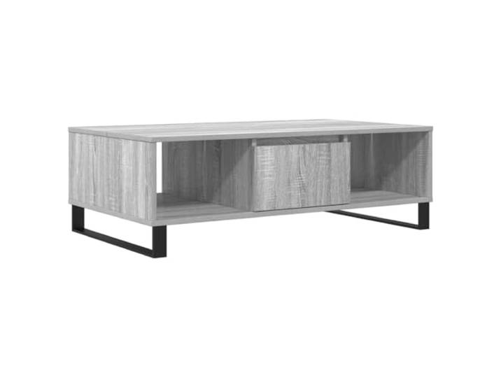fsahslih Couchtisch Grau Sonoma 104x60x35 cm Holzwerkstoff Modernes Design für Ihr Wohnzimmer: Der Beistelltisch bietet praktische Fächer und ein stabiles Metallgestell.