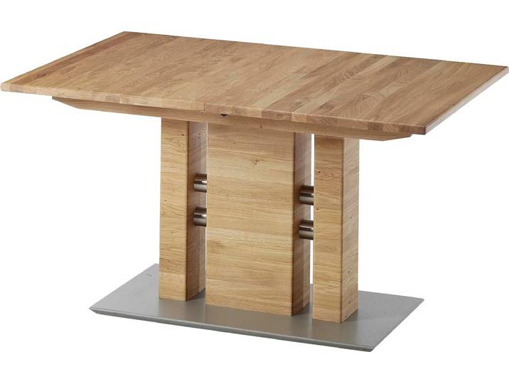 Esstisch K+W KOMFORT & WOHNEN 5030 , braun (wildeiche natur 433), B:140cm H:75cm T:90cm, Tische, Esstisch, Funktionstisch mit Synchronauszug, Massivholz,2 Breiten wählbar