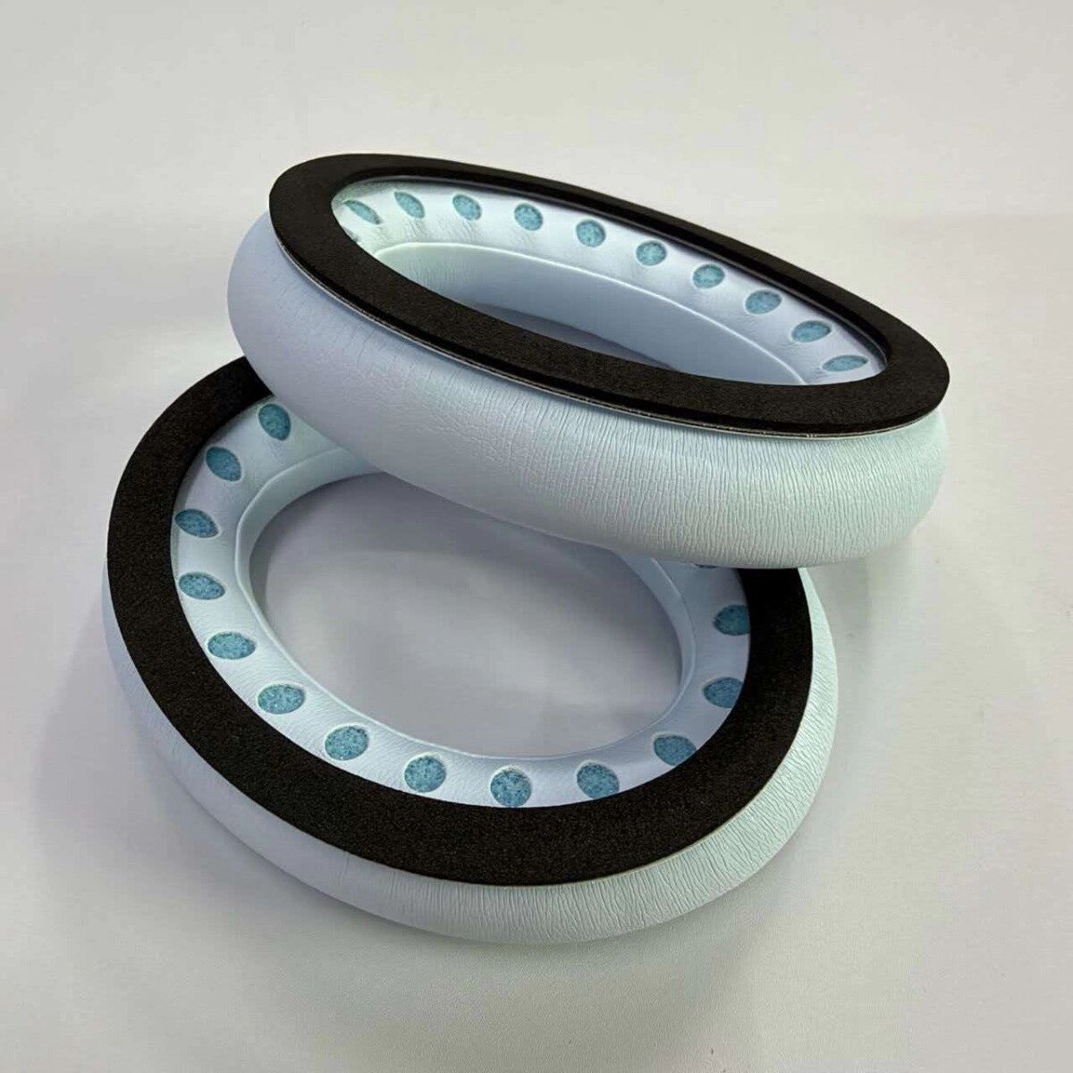 INF Housses d'oreille x2 - Cuir protéiné souple pour confort prolongé, Bleu, compatible avec les écouteurs Bose QuietComfort