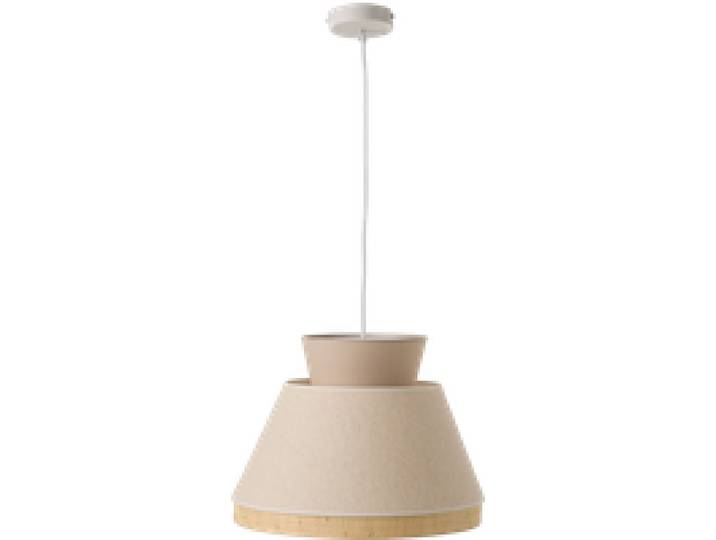 Suspension tissu et cannage naturelle beige Sarah