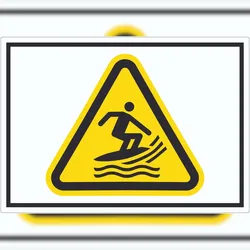 HB-Druck Aufkleber Warnung Surfsportgebiet Symbol A2 (420x594mm)