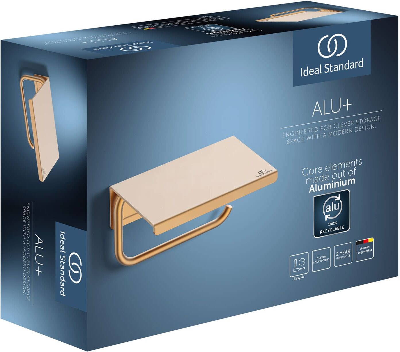 Ideal Standard Papierrollenhalter mit Ablage, Accessoires, BD592BR, bronze