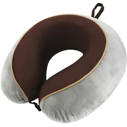 TravelSafe Memory Foam Nackenkissen – Grau/Braun, Reisekissen, Grau