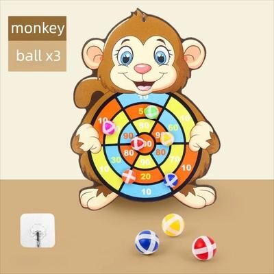 Uplift Picks Kids Sticky Dart Board Montessori Game Indoor Target Toy For Ages 3 To 7 elephant 3 Balls