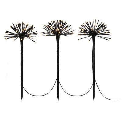 LED Gartenleuchte KONSTSMIDE "LED Spiessleuchte mit 3 Pusteblumen", schwarz, H:50cm L:25cm T:25cm, Leuchten, LED Gartenleuchte