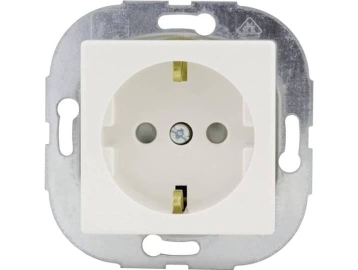 REV Quadro Inbouwstopcontact met afdekking, wit