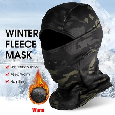 Perfect Picks Market Winter Fleece Camouflage Balaclava Mask Windproof, Thermal Protection For Motorcycle, Skiing & Cycling green