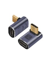 Techly USB-C Adapter Stecker/Buchse 90° gewinkelt 40Gbps 4K und 8K (IADAP-USB4C-40G)